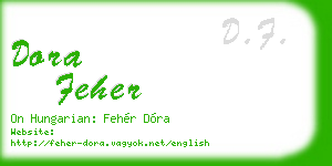 dora feher business card