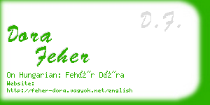 dora feher business card